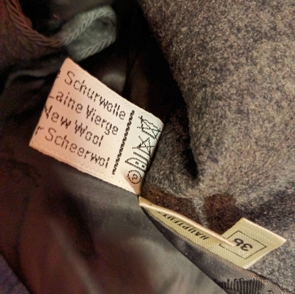 Escada Gray Wool Flannel Jacket w/ Embroidery Detail Open Front Size 8 / 38 - Picture 14 of 15